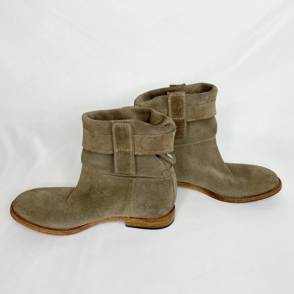 Alberto Fermani Umbria Suede Pull On Slouch Booties Tan Size 35.5 US 5.5 - Picture 4 of 12